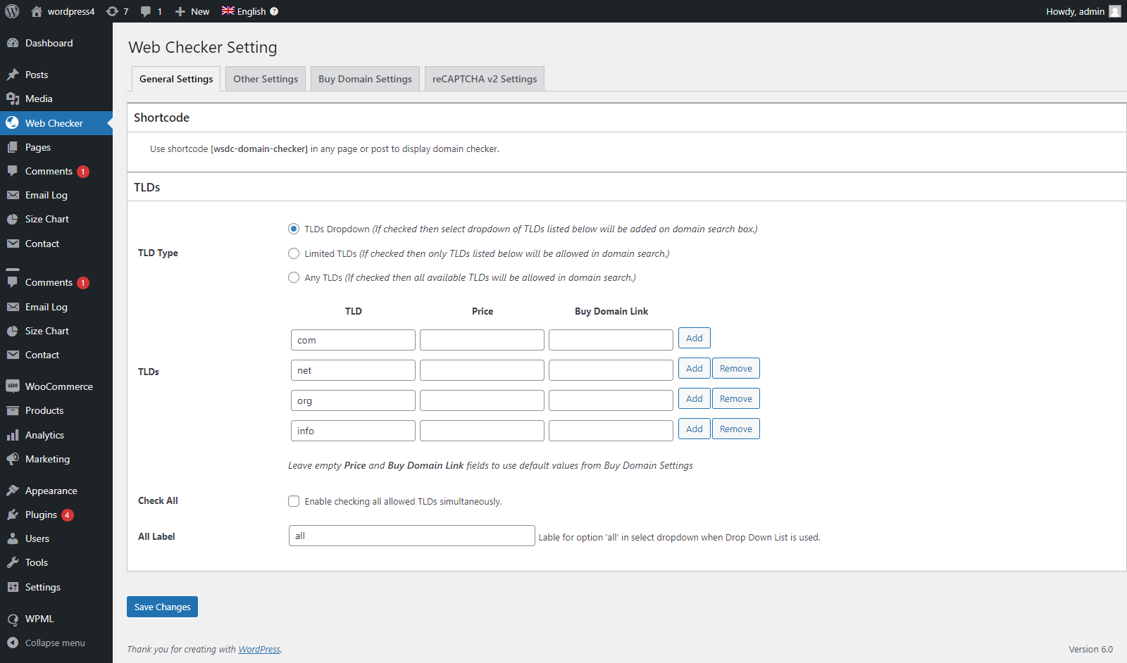 Website Domain Checker